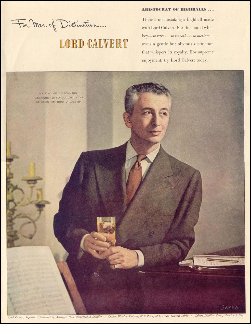 LORD CALVERT WHISKEY
LIFE
11/15/1948
