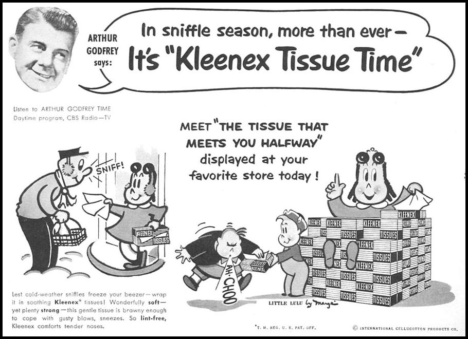 KLEENEX TISSUES
WOMAN'S DAY
02/01/1954
p. 133