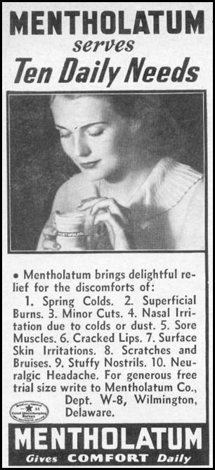MENTHOLATUM
WOMAN'S DAY
06/01/1941
p. 68