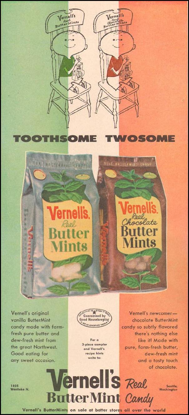 VERNELL'S BUTTER MINTS
GOOD HOUSEKEEPING
05/01/1957