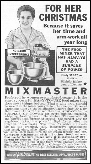 SUNBEAM MIXMASTER AUTOMATIC MIXER
GOOD HOUSEKEEPING
12/01/1934
p. 195