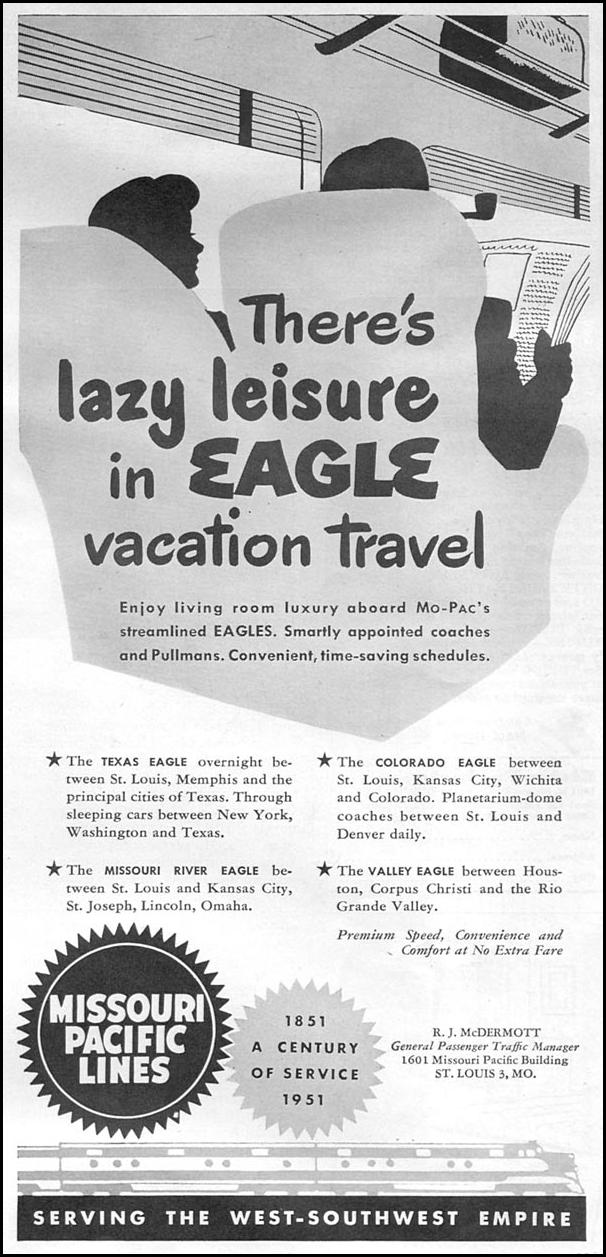 RAIL TRAVEL
NEWSWEEK
08/20/1951
p. 91