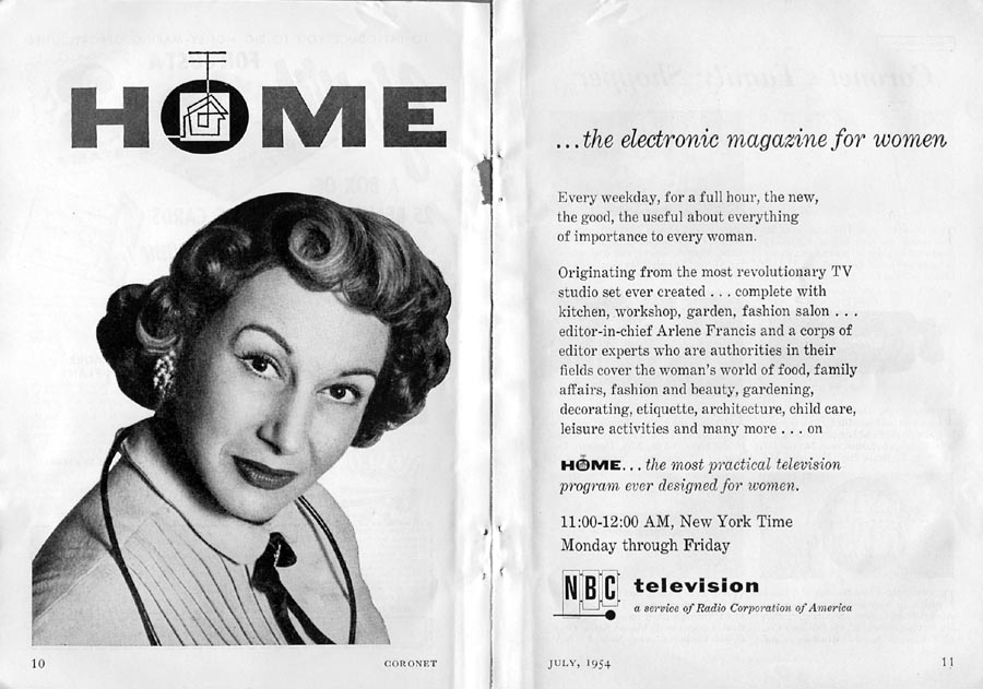 NBC TELEVISION
CORONET
07/01/1954
p. 10