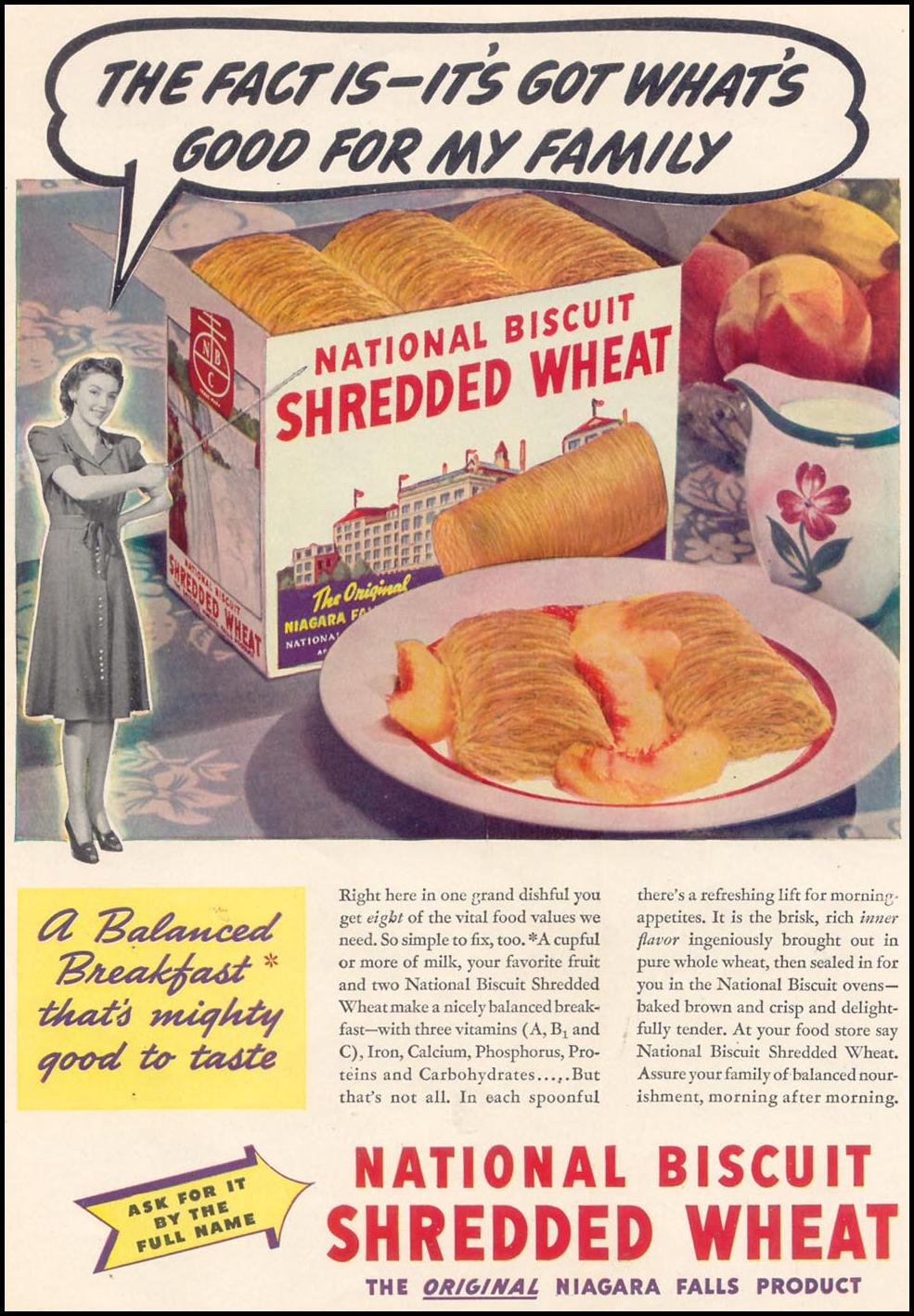 NATIONAL BISCUIT SHREDDED WHEAT
WOMAN'S DAY
07/01/1940