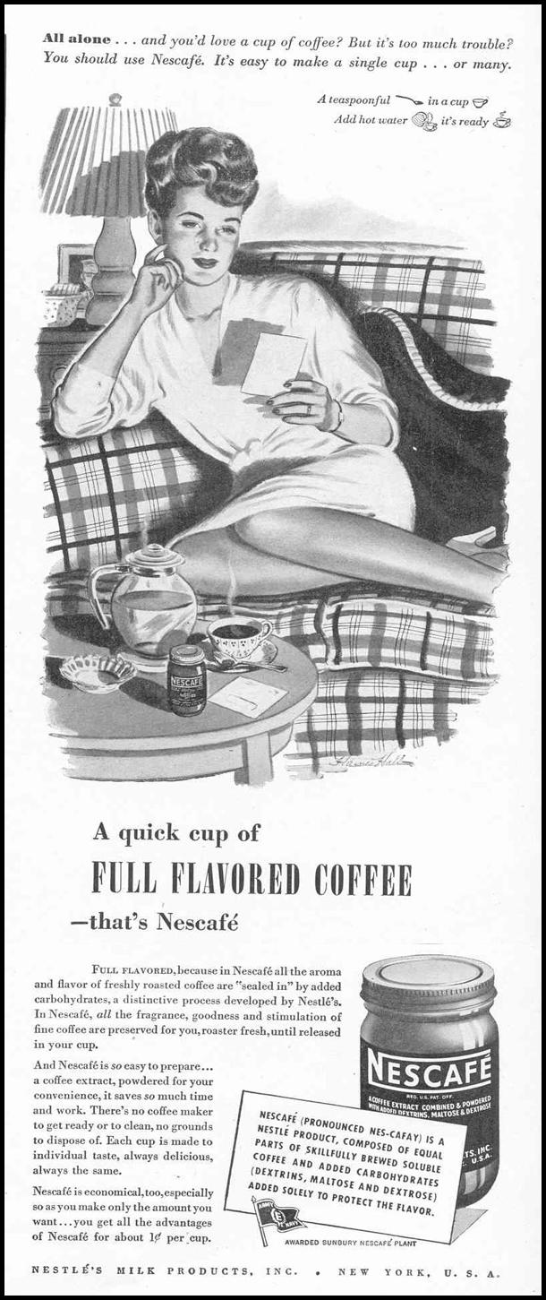 NESCAFE INSTANT COFFEE
LIFE
02/14/1944
p. 51