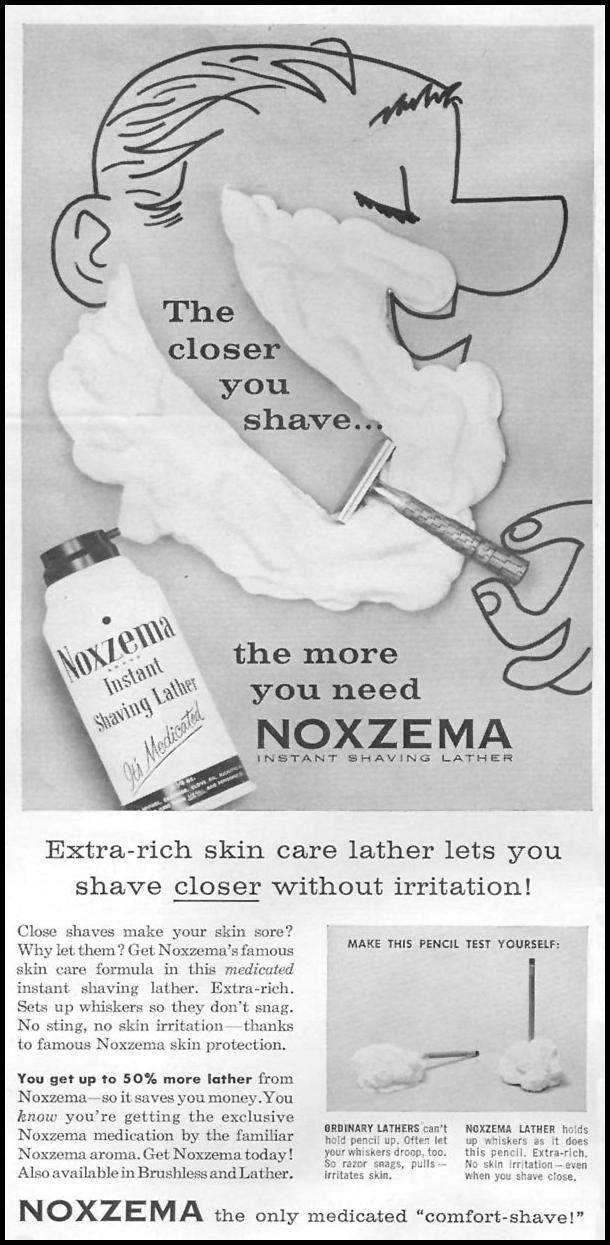 NOXEMA INSTANT SHAVING LATHER
TIME
09/15/1958
p. 38
