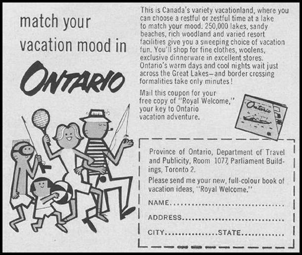 ONTARIO VACATIONS
BETTER HOMES AND GARDENS
03/01/1960
p. 118