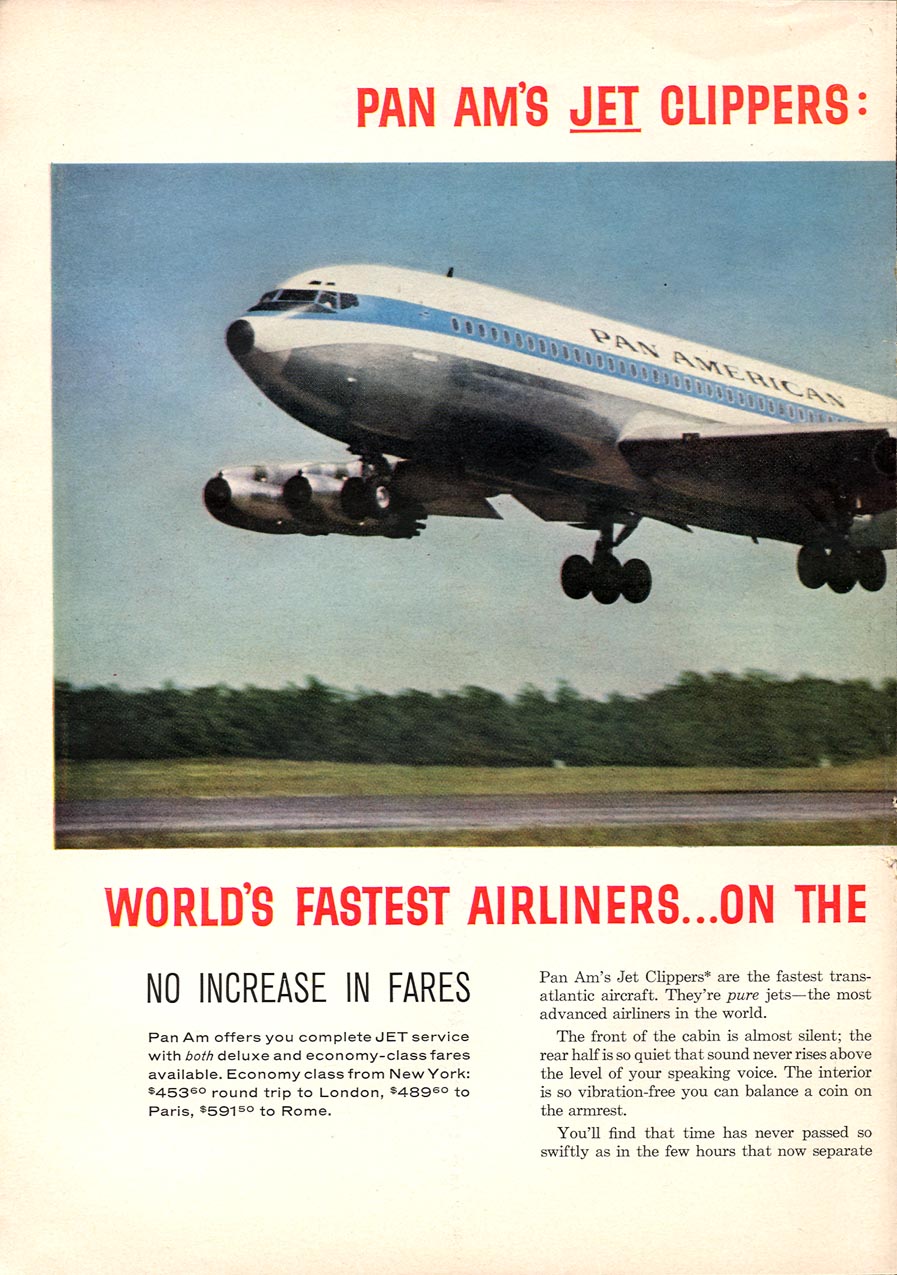 PAN AM JET CLIPPERS
SPORTS ILLUSTRATED
01/12/1959
p. 30