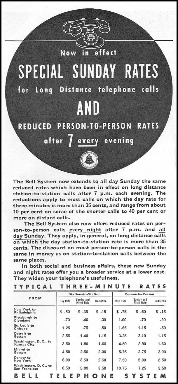 TELEPHONE SERVICE
GOOD HOUSEKEEPING
04/01/1936
p. 148