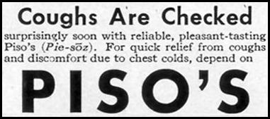 PISO'S COUGH SYRUP
LIFE
12/25/1950
p. 80