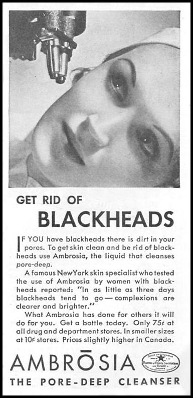 AMBROSIA SKIN CLEANSER
GOOD HOUSEKEEPING
06/01/1935
p. 207