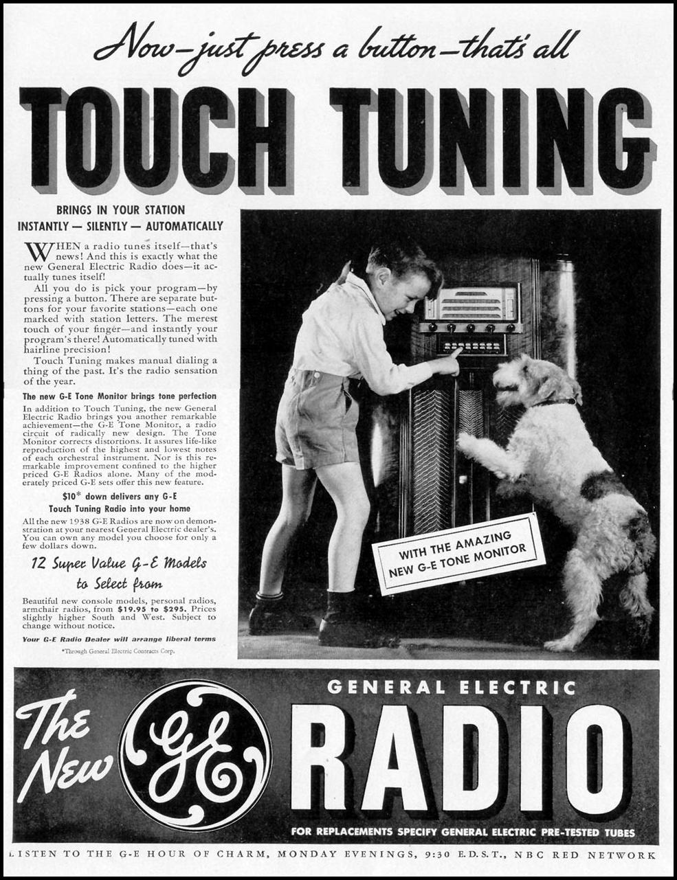 THE NEW G. E. RADIO WITH TOUCH TUNING
LIFE
08/30/1937
p. 83