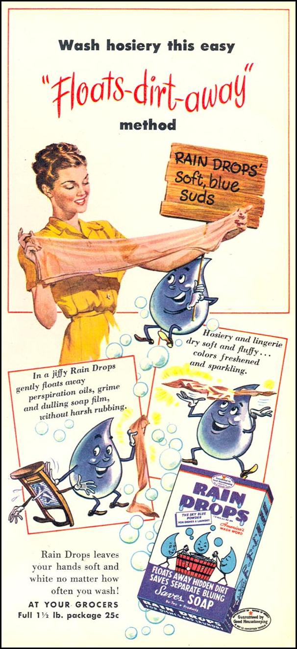 RAIN DROPS LAUNDRY SOAP
WOMAN'S DAY
05/01/1947
p. 61