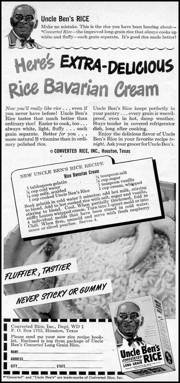UNCLE BEN'S CONVERTED RICE
WOMAN'S DAY
10/01/1948
p. 129