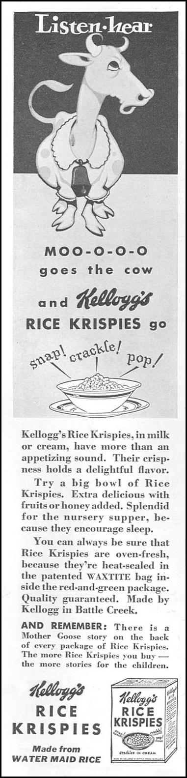 KELLOGG'S RICE KRISPIES
GOOD HOUSEKEEPING
06/01/1935
p. 132