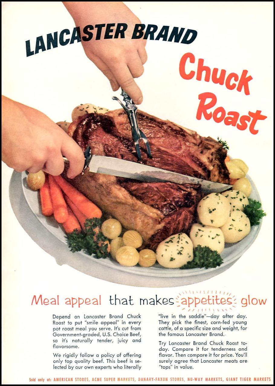 LANCASTER BRAND CHUCK ROAST
FAMILY CIRCLE
01/01/1956