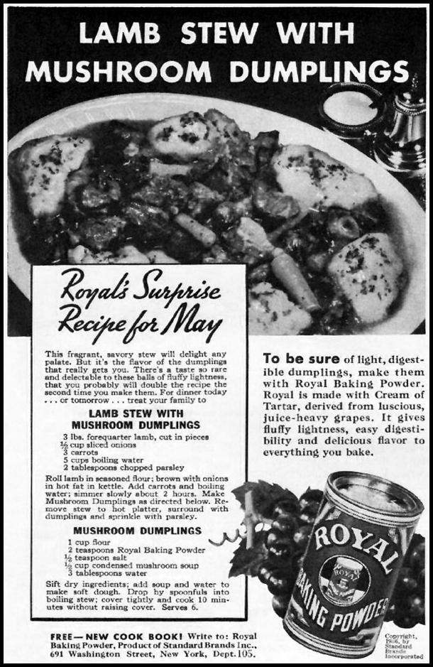ROYAL BAKING POWDER
BETTER HOMES AND GARDENS
05/01/1936
p. 80