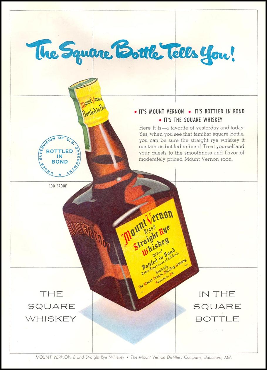 MOUNT VERNON STRAIGHT RYE WHISKEY
NEWSWEEK
08/20/1951
p. 30
