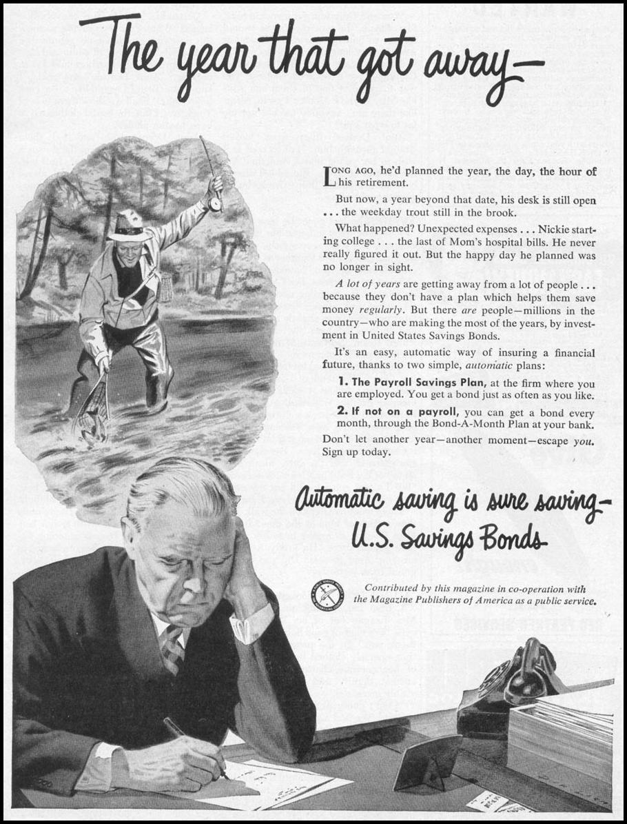 UNITED STATES SAVINGS BONDS
WOMAN'S DAY
10/01/1949
p. 153