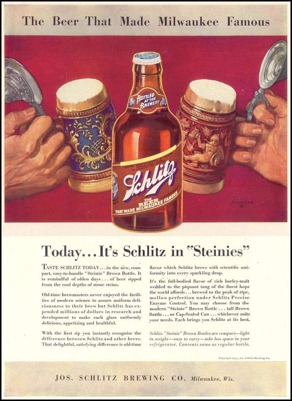 SCHLITZ BEER
LIFE
08/09/1937