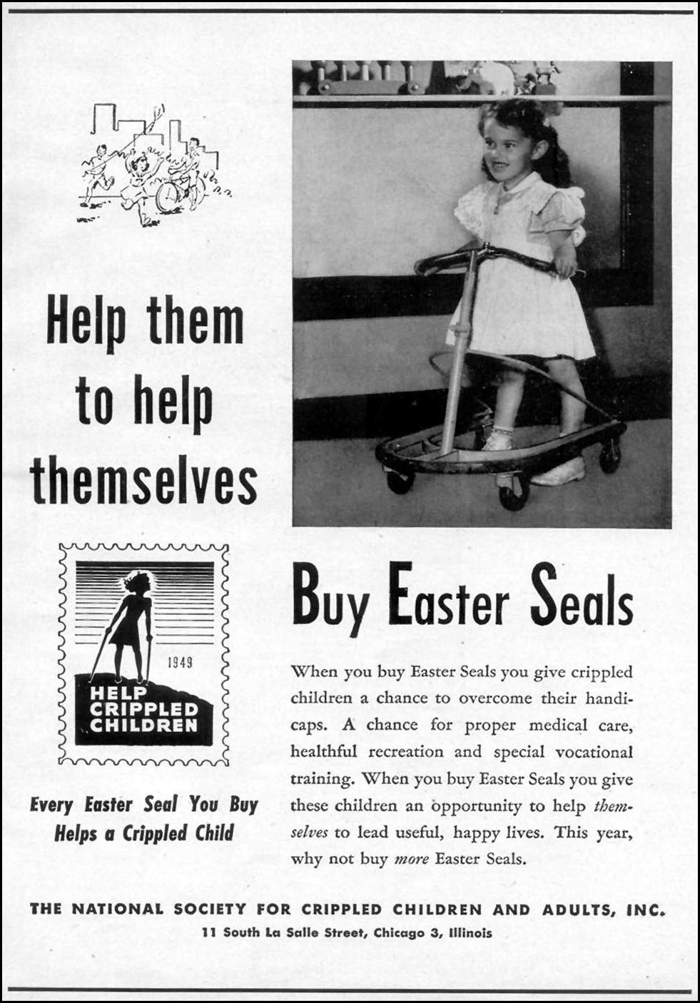 EASTER SEALS
WOMAN'S DAY
03/01/1949
p. 135