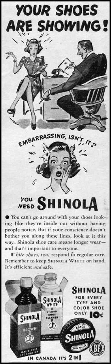 SHINOLA SHOE POLISH
LIFE
06/04/1945
p. 106