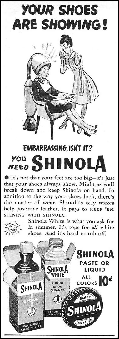 SHINOLA SHOE POLISH
WOMAN'S DAY
05/01/1946
p. 82