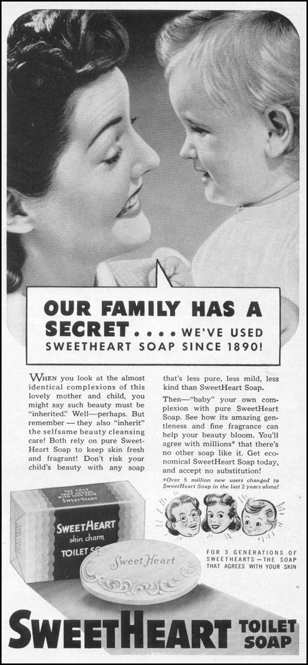 SWEETHEART TOILET SOAP
WOMAN'S DAY
06/01/1941
p. 45