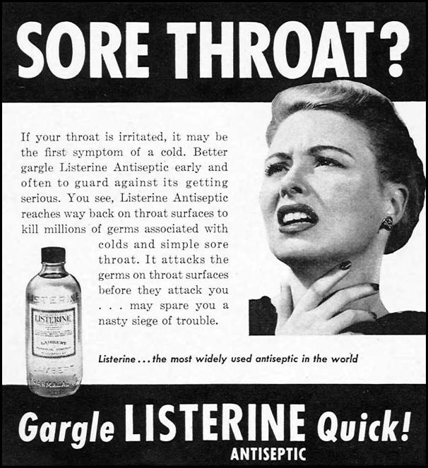 LISTERINE ANTISEPTIC
WOMAN'S DAY
02/01/1954
p. 132