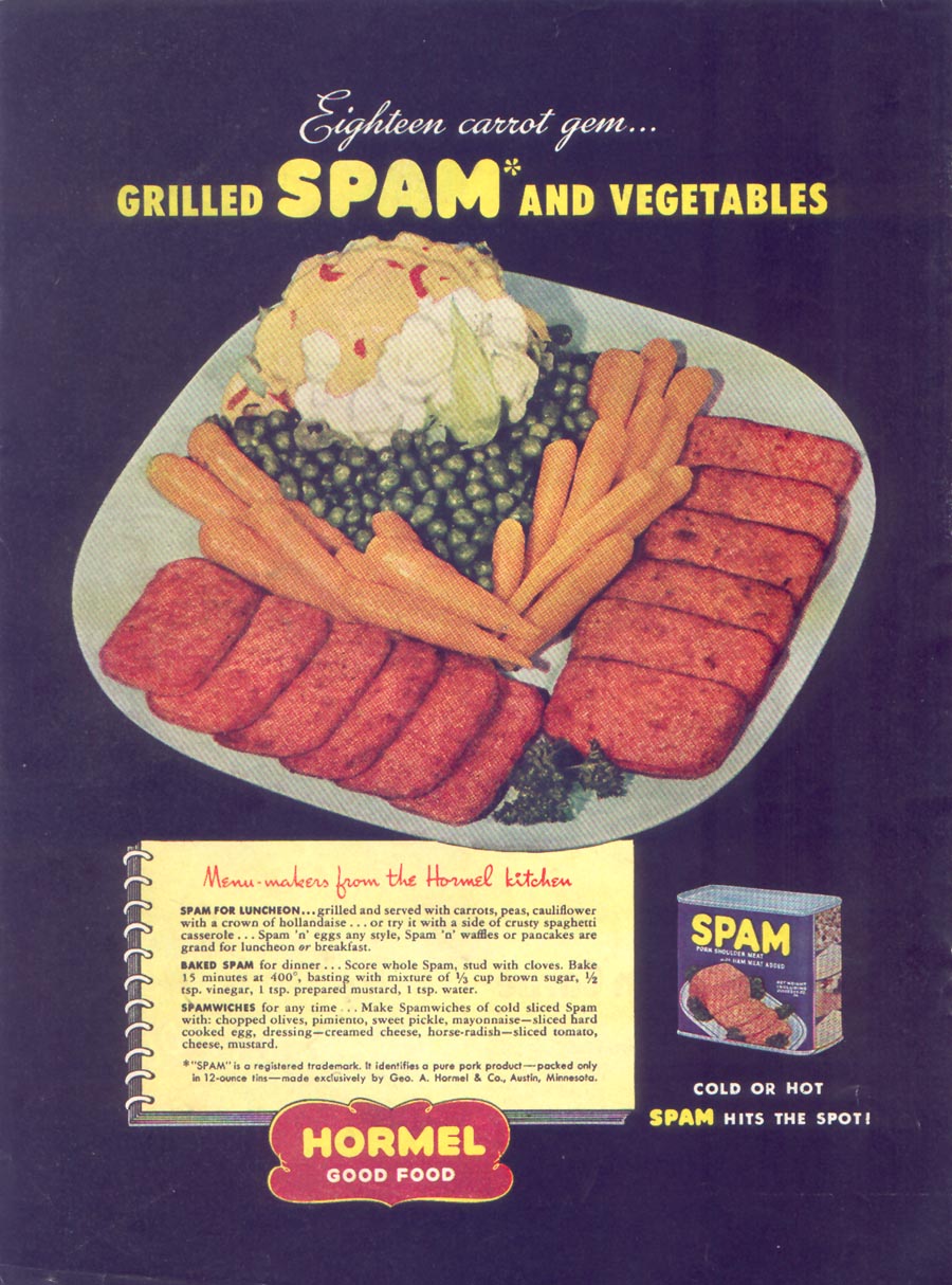 SPAM
WOMAN'S DAY
05/01/1947
BACK COVER