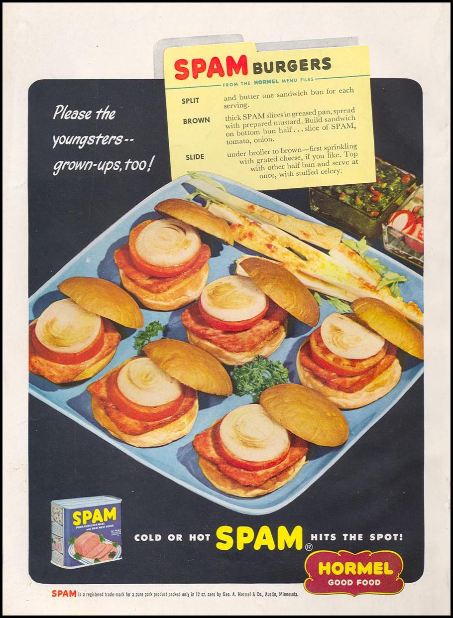 SPAM
WOMAN'S DAY
07/01/1949
BACK COVER