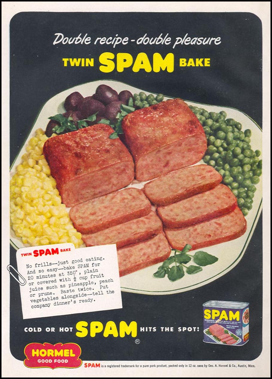 SPAM
WOMAN'S DAY
12/01/1949
BACK COVER