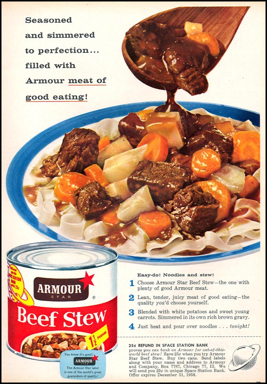 ARMOUR STAR BEEF STEW
FAMILY CIRCLE
02/01/1958
p. 59