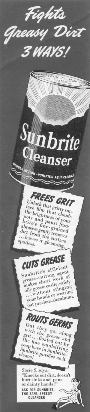 SUNBRITE CLEANSER
WOMAN'S DAY
11/01/1945
p. 90