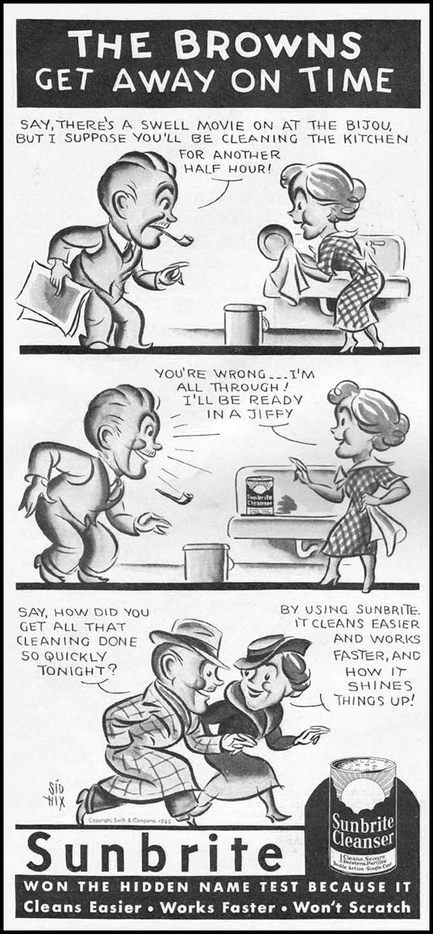 SUNBRITE CLEANSER
GOOD HOUSEKEEPING
12/01/1935
p. 156