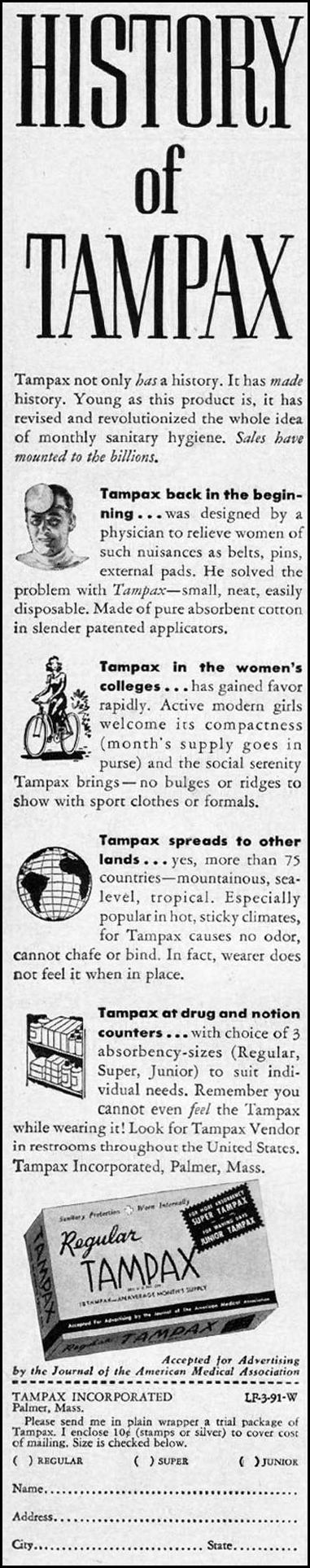 TAMPAX
LIFE
09/03/1951
p. 38