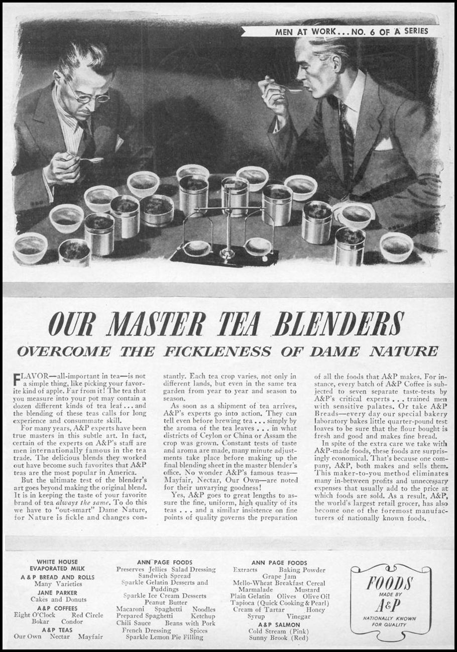 A & P TEA
WOMAN'S DAY
06/01/1941
p. 53