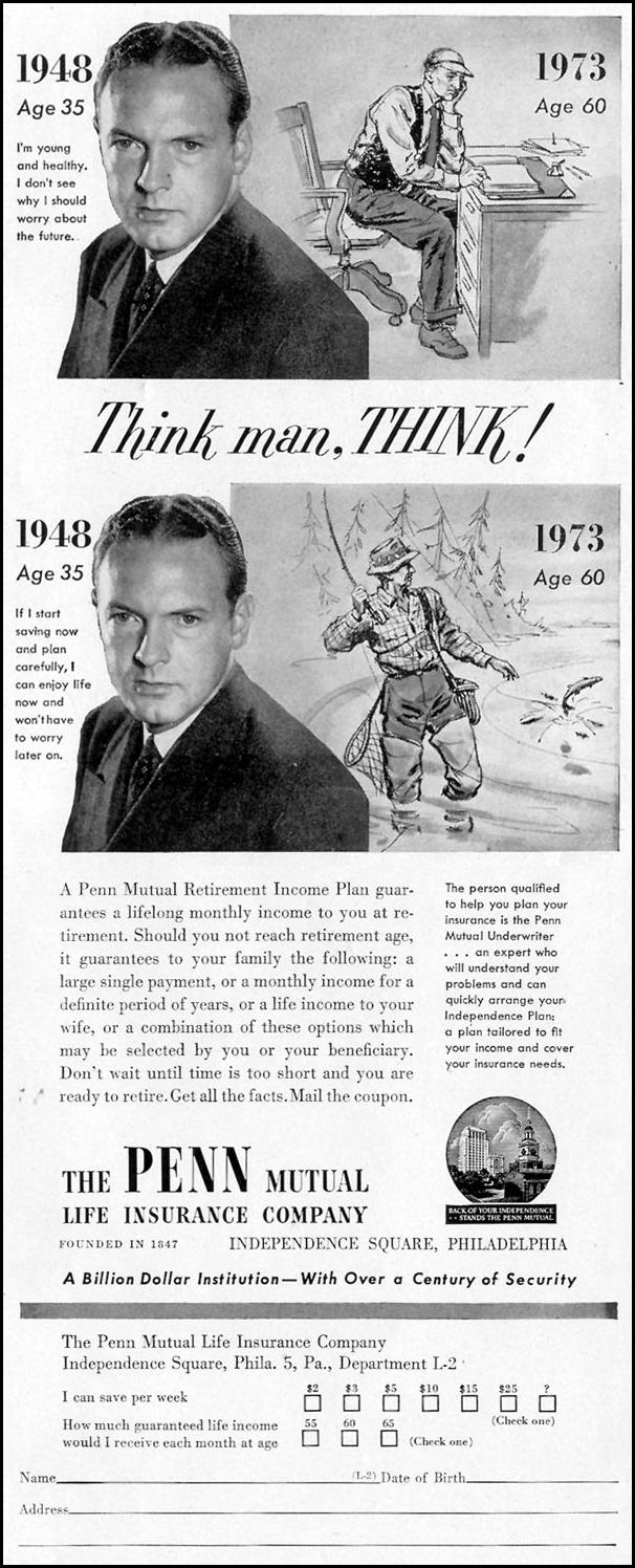 PENN MUTUAL RETIREMENT INCOME PLAN
LIFE
11/15/1948
p. 134