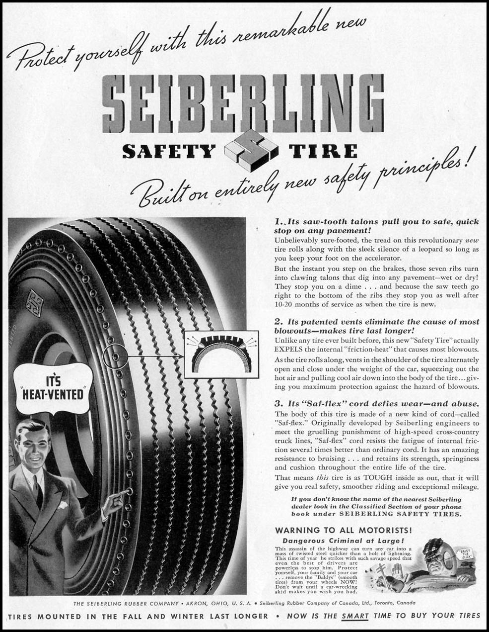 SEIBERLING SAFETY TIRE
LIFE
12/12/1938
p. 63