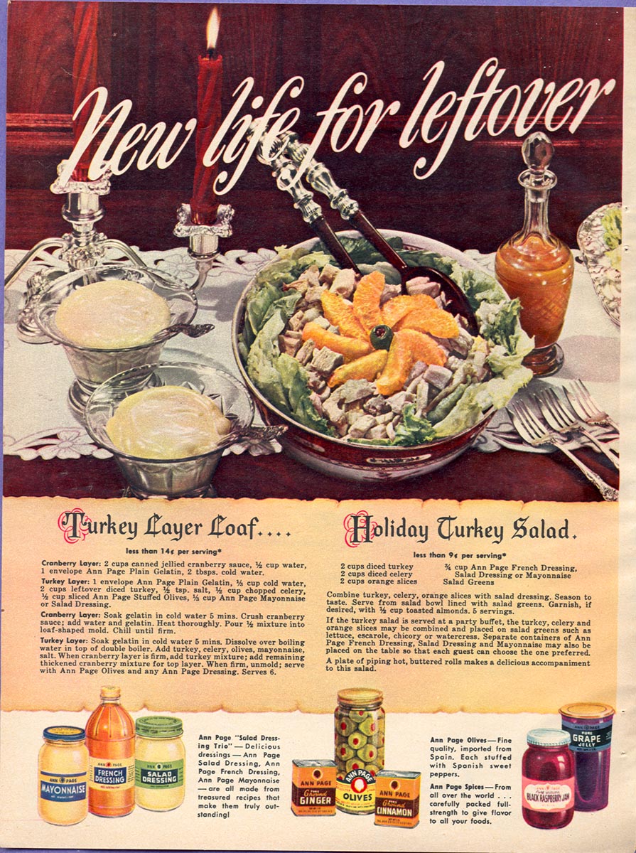 A & P ANN PAGE FOODS
WOMAN'S DAY
12/01/1948
p. 26
