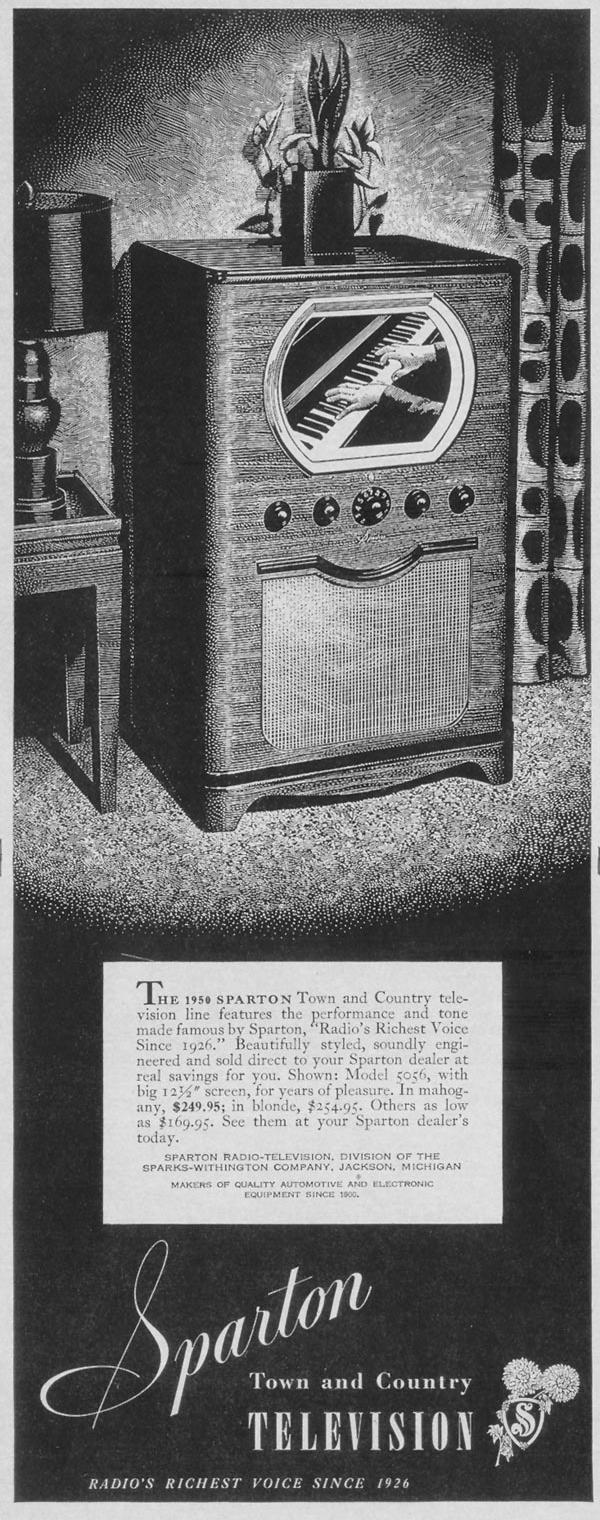 SPARTON TOWN AND COUNTRY TELEVISION
LIFE
04/17/1950
p. 124