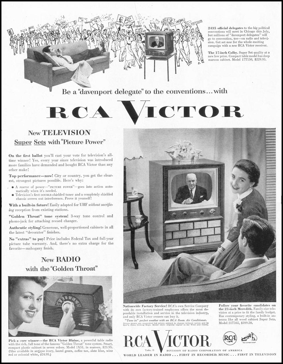RCA VICTOR TELEVISION
LIFE
06/16/1952
p. 32