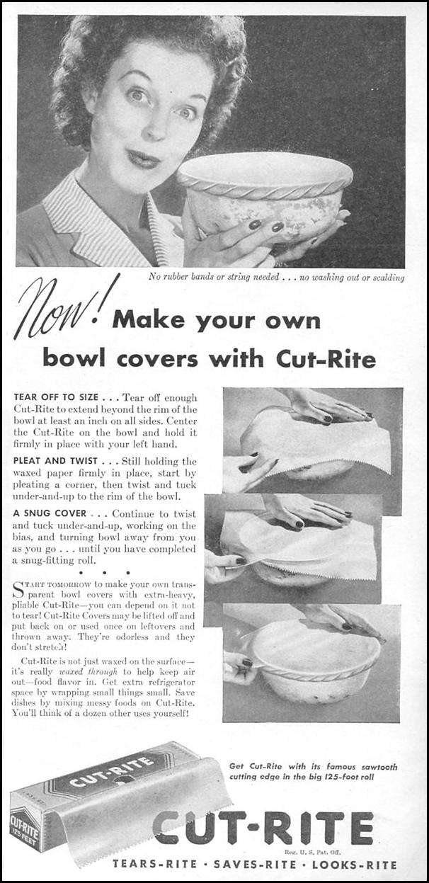 CUT-RITE WAXED PAPER
WOMAN'S DAY
11/01/1945
p. 47