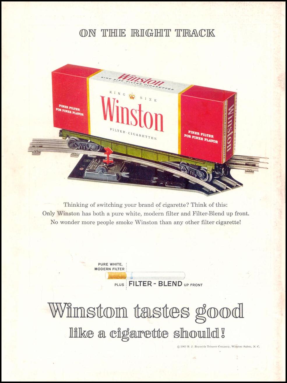 WINSTON CIGARETTES
TIME
05/03/1963
BACK COVER